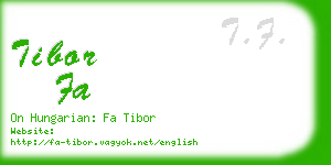 tibor fa business card